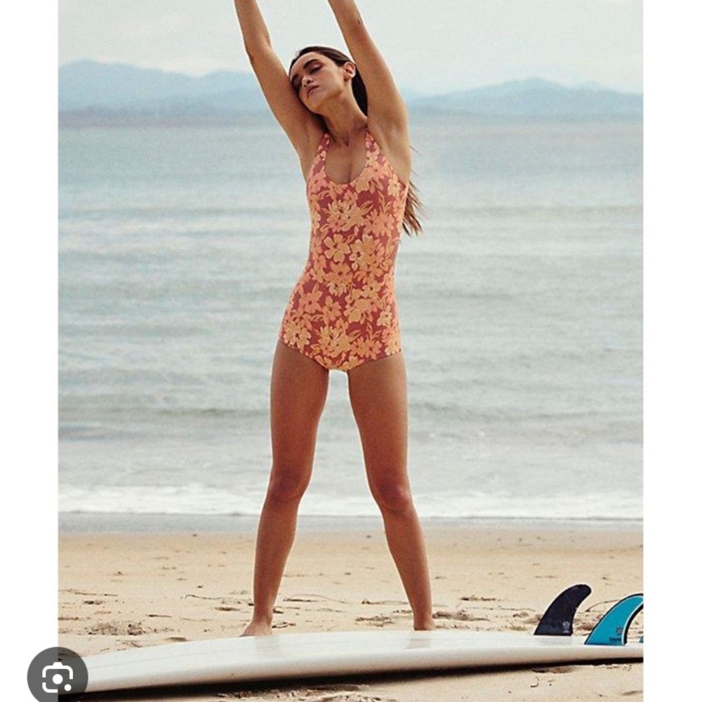Rhythm Floral One Piece Swimsuit - Pink and Orange